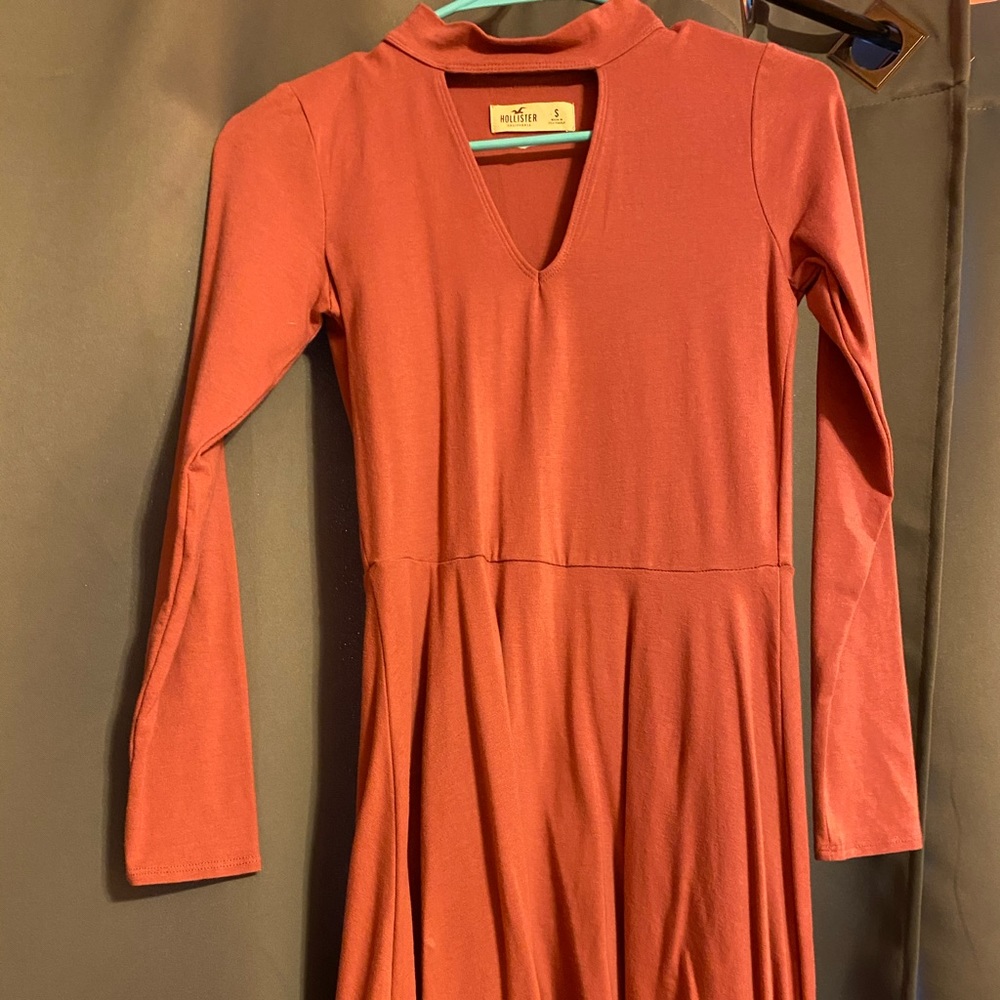 Long sleeve pink dress